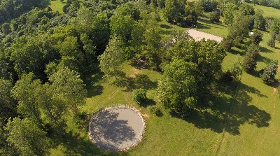 Aerial shot of the property.
